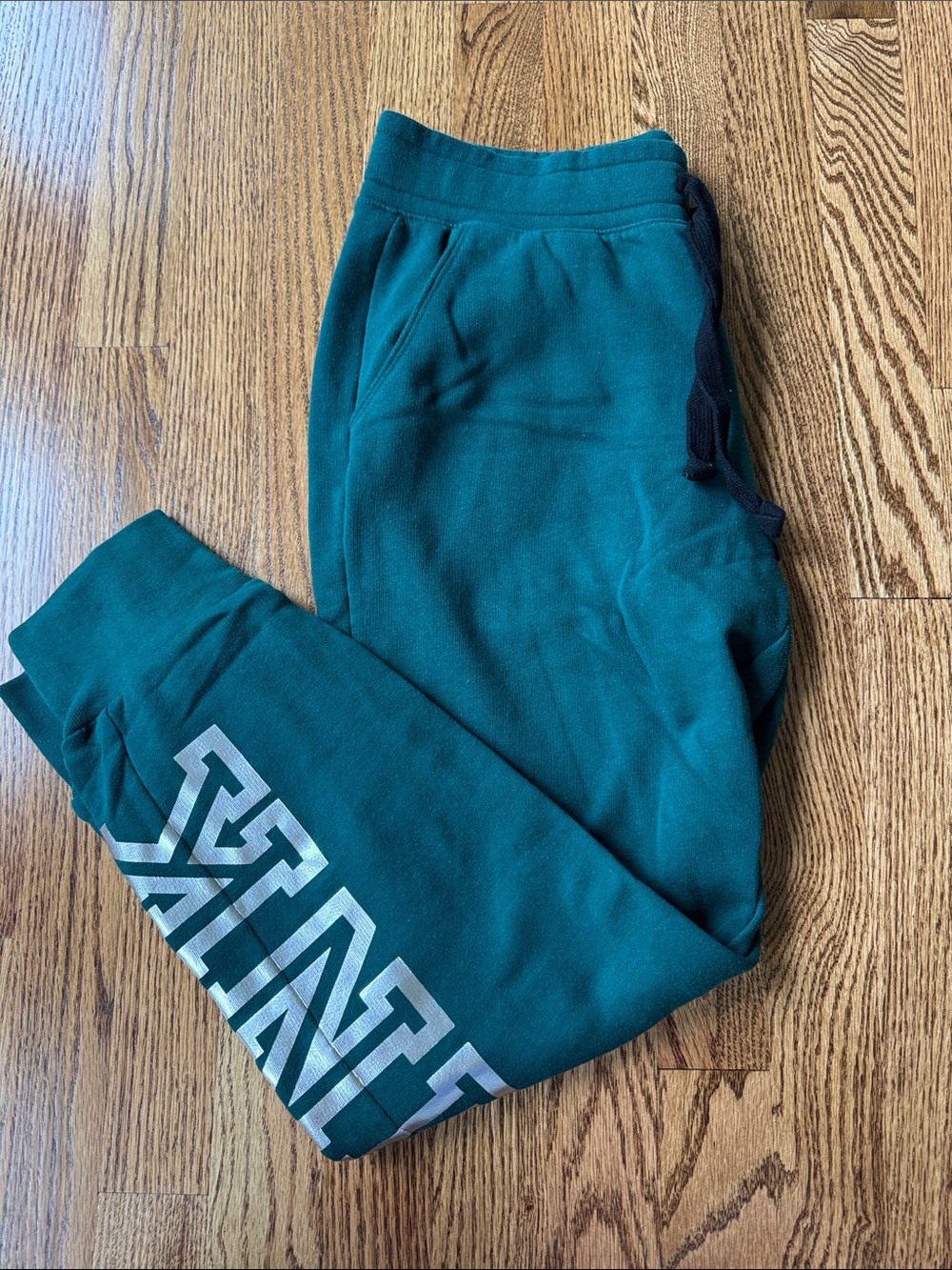 PINK Victoria's Secret Hunter Green Jogger Sweatpants. Women’s Medium.